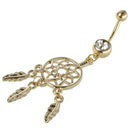Women Anchor Bend Dangle Button Barbell Sexy Belly Navel Ring Bar Body PiercA8C3