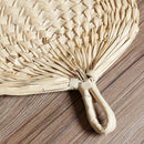 Chinese style handmade fan Natural hand weaving palm leaf fan Blades portab X7H5