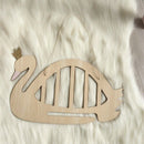 Nordic Style Wood Swan Jewelry Storage Baby Hair Clips Holder Organizer HangP1R4