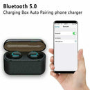 Bluetooth 5.0 Headset TWS Wireless Earphones Twins Stereo 5D Headphones Ear X2B1