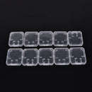 10PCS Transparent Standard SD SDHC SDXC Memory Card Case Holder Box Storage LJ