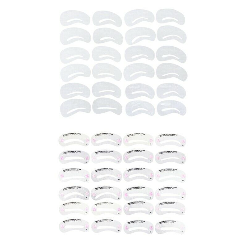 24Pcs Eyebrow Stencil Eyebrow Care Design Template Makeup Beauty Tool & 24P G8V5
