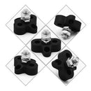 48V Bus Car Boat RV Single Heavy-Duty Terminal Studs M8 (5/16") W/ Screws Black