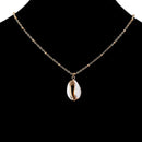 Natural Bohemian Beach Sea Shell Cowrie Pendant Charm Chain Necklace Jewe3Cp