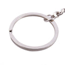 Couple Crown Top Heart Pendant Flat Split Rings Keychains 2 Pcs
