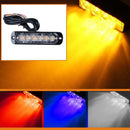 Lamadaled 6LED Strobe Light Motorcycle Flash Lights Side Lamp Warning Light