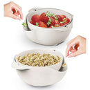 Practical Double Layer Cutlery Hollow Kitchen Draining Basket T2L5