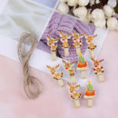 10Pcs Christmas Tree Elk  Wooden Clip Photo Paper Postcard Craft DIY Clips FT