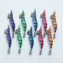 10Pcs Artificial Squid Jigs lures Wood Shrimp Fishing Bait 12cm 3.0