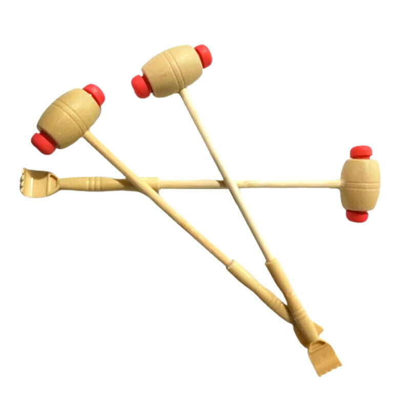 1xDurable Bamboo Massager Back Scratcher Wooden Body Roller Stick Backscratc_kz