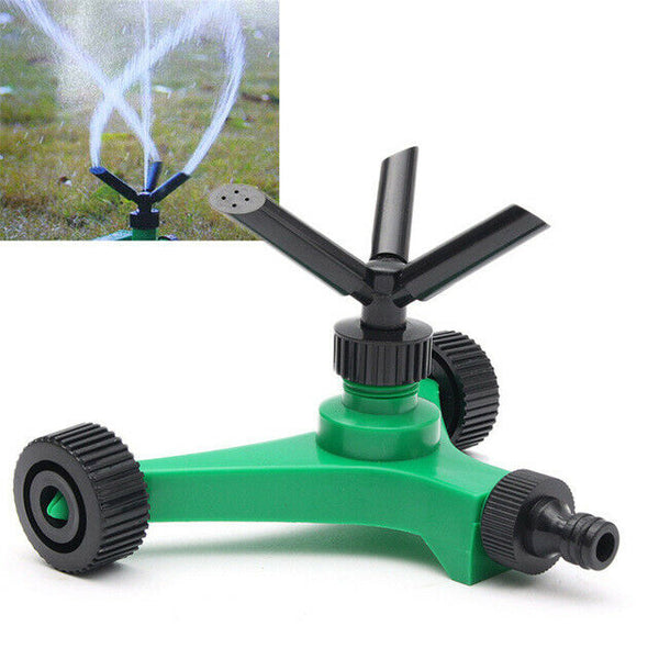 Three-fork Rotary Sprinkler With Wheels Watering Kits Tri-outlet Automatic