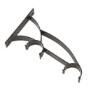 2pcs Double Metal Curtain Rod Holder for 25mm Rod - Deep Coffee