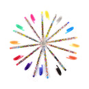 10x Assorted Color Shine Glitter Sparkled Gel Pens School Stationary ï¼D