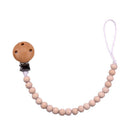 Baby Toddler Dummy Pacifier Soother Nipple Shield Wood Chain Clip Holder