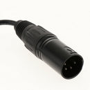 5.5x2.1mm DC Power Plug Male Right Angle to 4 Pins XLR Female Socket Adapter