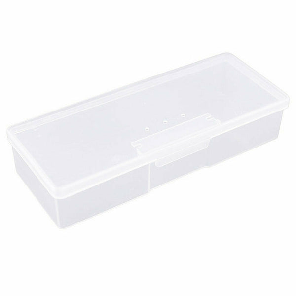 Nail Polish Holder Plastic Nail Supplies Storage Box Rectangle Nail Brushes O9L3
