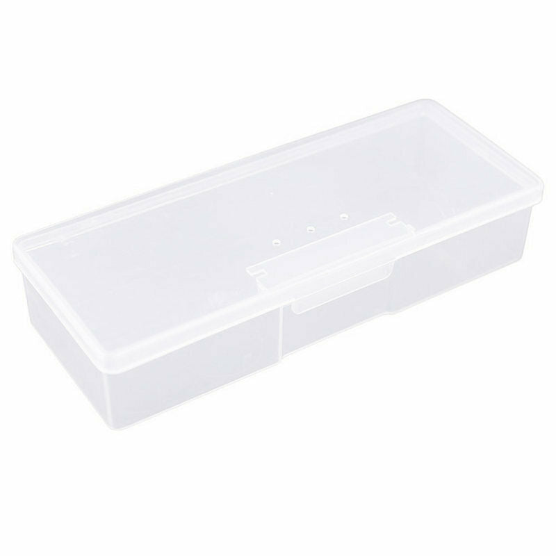 Nail Polish Holder Plastic Nail Supplies Storage Box Rectangle Nail Brushes O9L3
