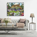 Painting By Numbers Kit DIY Garden House Canvas Oil Art Picture Home Decor