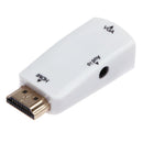 HDMI Male to VGA Female Converter Box Adapter With Audio Cable 1080P HDTV