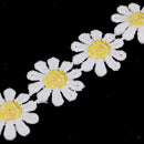3 Yards Daisy Lace Trim Ribbon, Flower Trimmings 25mm Sewing Embellishments 25mm