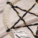 Mini handmade dream catcher with feather wall or car hanging decoration   Z
