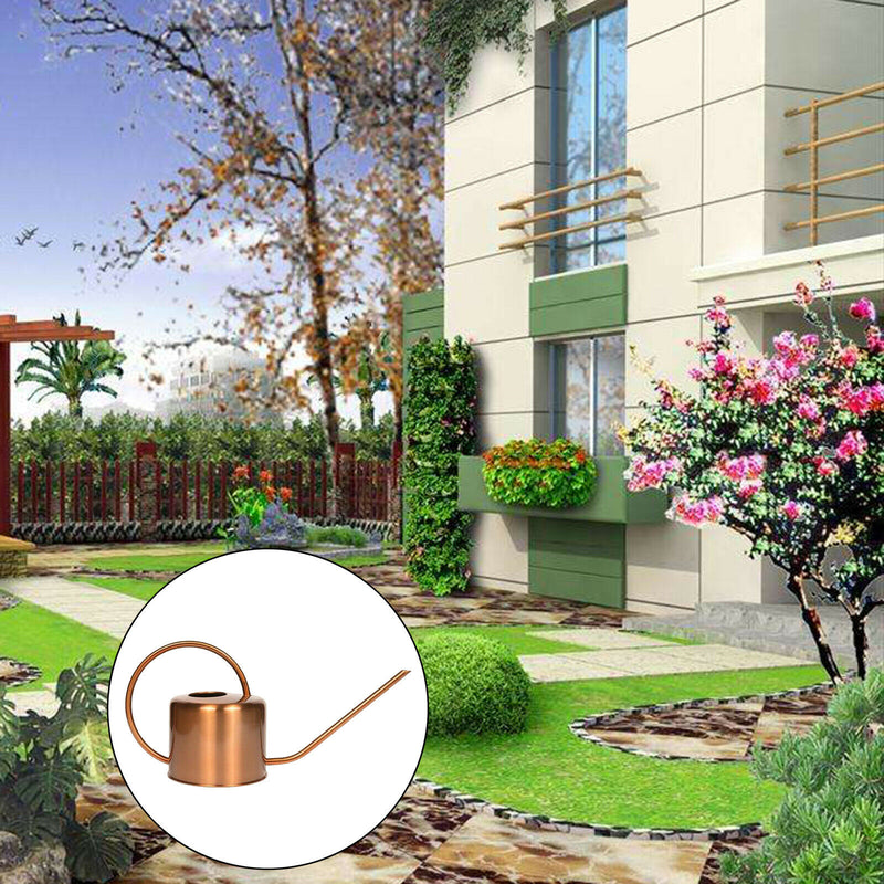 Stainless Steel Watering Can Garden Plant Flower Long Mouth Sprinkling Pot New