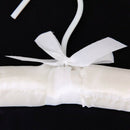 5 X White Satin Padded Clothes Hook Hanger