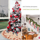 96cm Christmas Tree Skirt Carpet Xmas Tree Ornaments New Year Decor (Linen) A