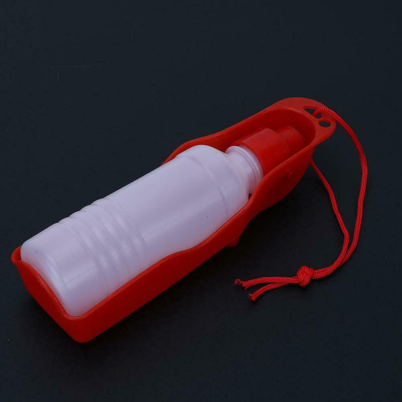 250ml Dog Water Bottle Feeder Portable Outdoor Pet Drinking Bottle(Red)