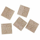 5 pcs Sculpte Wood square leaves European style Sculpture Wall lamp House D