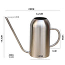 Stainless Steel Watering Pot Gardening Watering Can Watering Long Mouth Flo X5T4