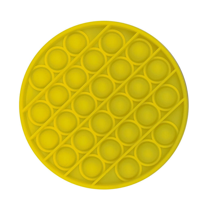 Push Bubble Fidget Sensory Toys Relief Stress Soft Squeeze Toys (Yellow)