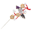 Rhinestone Brooches Cute Bird Flower Tree Branches Scarf Buckle for Women