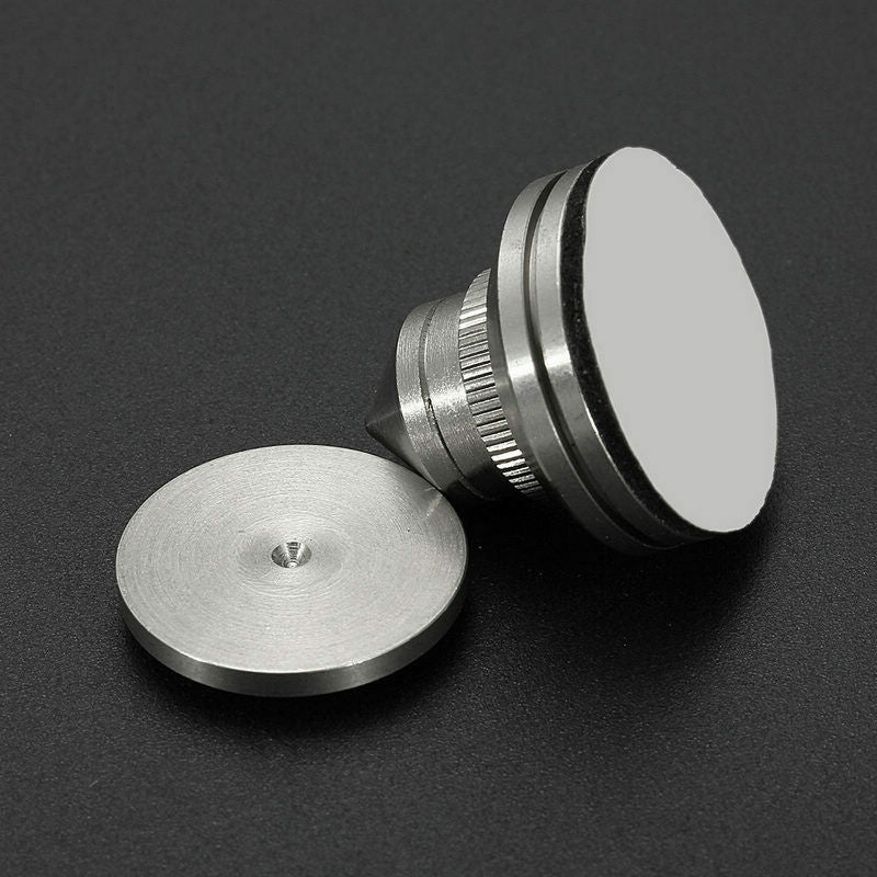 4x Stainless Steel Speaker Spike & Pad Base Amplifier Isolation Cone Stand Feet