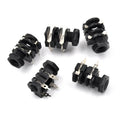 5x 6.35mm(1/4") 4Pin Female Stereo Jack Socket Panel PCB Welding ã€New lj