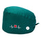 3PCS Women's Scrub Cap Working Hat with Buttons Turban Cotton Bouffant Hat