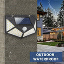 2pcs 100LED Solar Motion Sensor Wall Light Waterproof Garden Security Lamp A