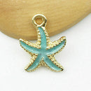 13 Pcs/Set Mixed Starfish Conch Shell Metal Charms Pendant DIY Jewelry Making