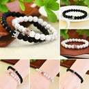 2x King Queen Crown 8mm Beads Bracelets His And Her Friendship Couple Bracelet
