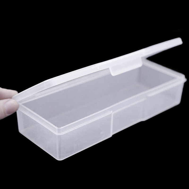 Nail Polish Holder Plastic Nail Supplies Storage Box Rectangle Nail Brushes B7Y6