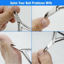 Professional Stainless Steel Cuticle Trimmer - Nail Nipper With Double Spri A4O4