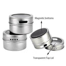 Stainless Steel Magnetic Spice Sauce Container Box With New Rack Jar Tins I6S3