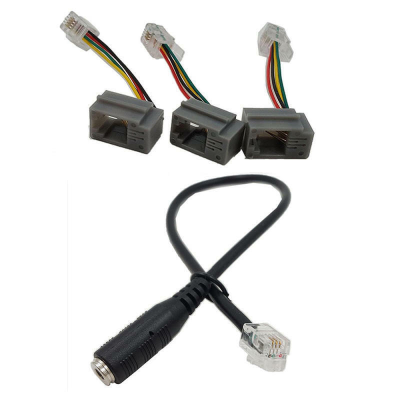 RJ9 to 3.5mm Female Jack Adapter Convertor PC Headset Cable to Avaya HQQ