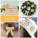 24Pcs Burlap Flowers,8 Styles Natural Handmade Rustic Rose Flower Bowknot W Y2F3