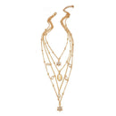 Boho Shell Crystal Pendant Necklace Women Sweater Clavicle Chain Jewelry A