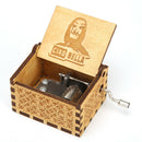 Retro Hand Cranked Wooden Music Box Manual Children Birthday Gift Home Ornament