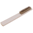 Copper Wire Brass Bristle Wood Handle Wire Scratchs Brush 208mm Metal Cleanin@