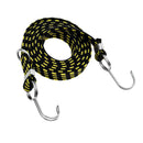 Stretch Elastic Bikes Luggage Hanging Rope Belts Strap with Hook Yellow 4m