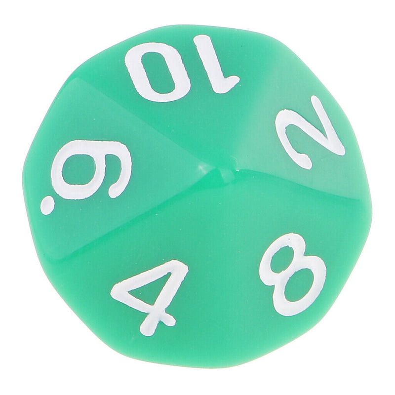 20 Pieces Acrylic Multi-sided Dices D10 Dice for Role Playing Game Dungeons and