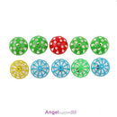 10pcs Plastic Hollow Out Round Pet Cat Colorful Ball Toys With Small Bell